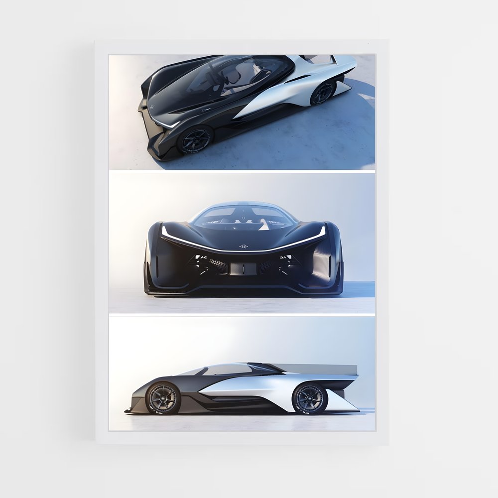 Poster Vitesse Futuriste – affiche Faraday Future (vue 3)